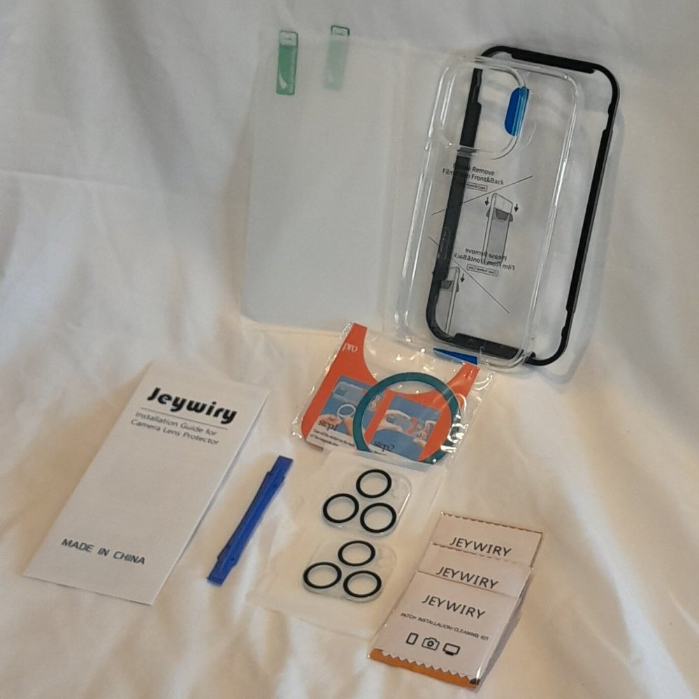 Jeywiry 5 in 1 for iPhone 14 Pro Case with 2 Pcs Screen Protector ＆ 2 Pcs...